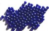 50 6mm Matte Cobalt Round Glass Beads